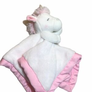 Carter's Pink Unicorn Baby Security Blanket Plush Toy NEW